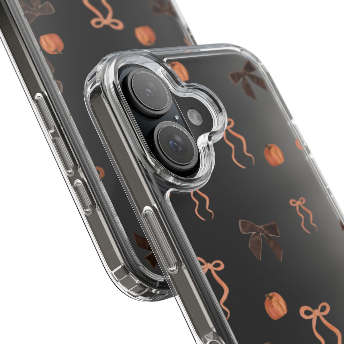 Pumpkin and Bow Fall- Clear Phone Case