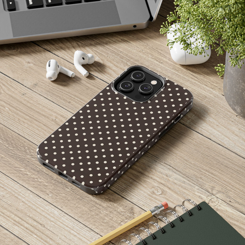 Brown Polka Dot - Phone Cases
